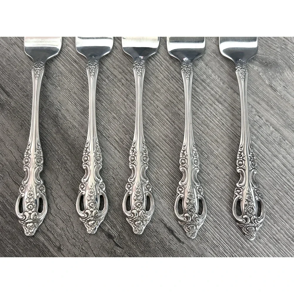 Onieda RENOIR PEMBROOKE‎ Salad Forks Set of 5 Stainless Made In USA